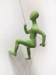 Ancizar Marin Sculptures  Ancizar Marin Sculptures  Male Climber with Left Leg Up (Lime Green)